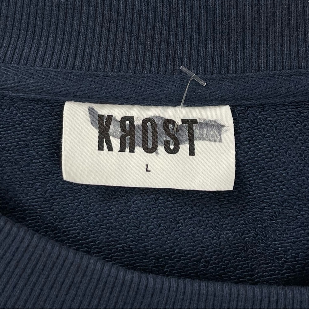 NEW Krost Crewneck Sweatshirt Mens Large Navy Blue Goals for this Trip NWOT - Picture 5 of 11
